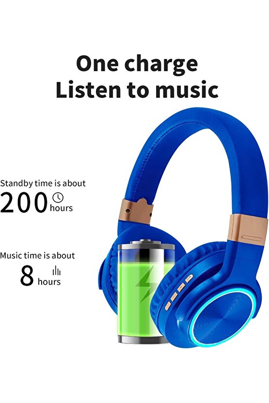 BLUETOOTH KULAKLIK SD KART VE AUX GİRİŞLİ ŞARJLI KABLOSUZ KULAKLIK MİKROFONLU FM RADYOLU SUPER BASS