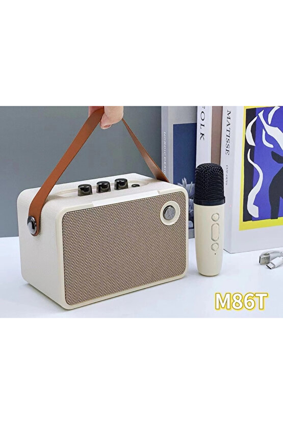 MİKROFONLU BLUETOOTH SPEAKER ŞARJLI KABLOSUZ KARAOKE HOPARLÖR PARTY BOX SES BOMBASI