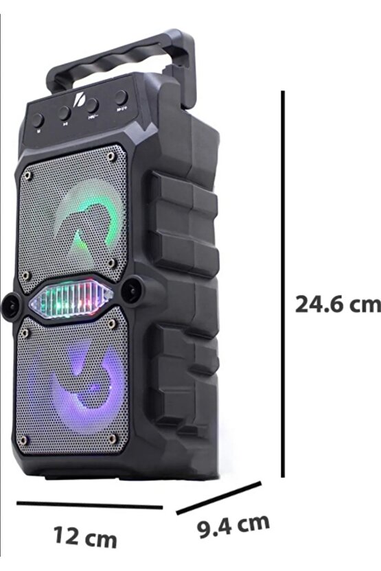BLUETOOTH SPEAKER KABLOSUZ ŞARJLI HOPARLÖR LED IŞIKLI PARTY BOX SES BOMBASI