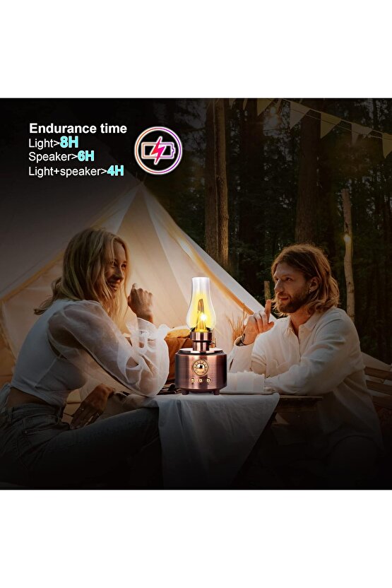 C210 NOSTALJİK GAZ LAMBASI BLUETOOTH SPEAKER KABLOSUZ ŞARJLI HOPARLÖR GECE LAMBASI