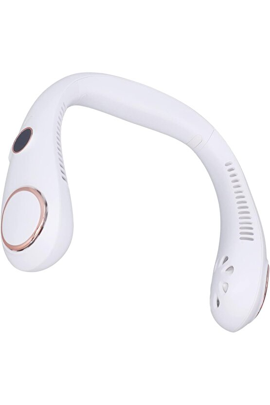 BOYUNA TAKILAN FAN MİNİ KLİMA SERİNLETİCİ VANTİLATÖR LED EKRANLI 3 SEVİYE ŞARJLI BOYUNLUK FAN