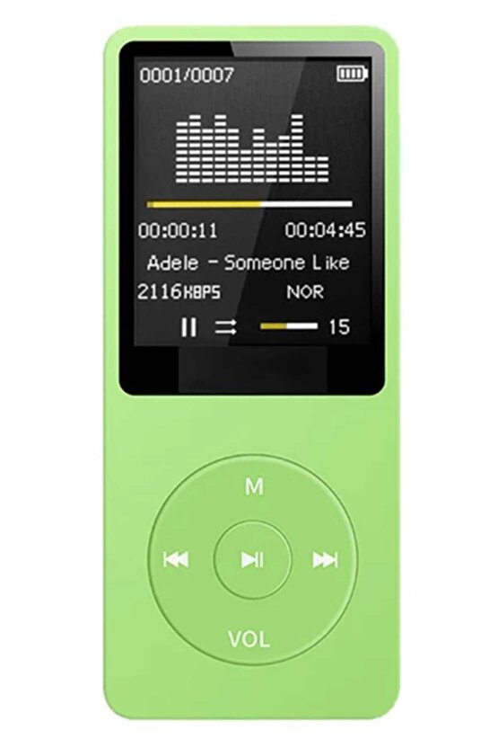 8GB HAFIZA KARTLI BLUETOOTHLU MP3 ÇALAR SES KAYIT FM RADİO DAHİLİ HOPARLÖR EKRANLI MÜZİK ÇALAR