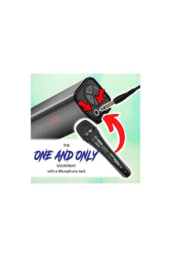 SOUND BAR BLUETOOTH LU SD KART USB AUX GİRİŞLİ FM RADYOLU SUBWOOFER HOPARLÖR