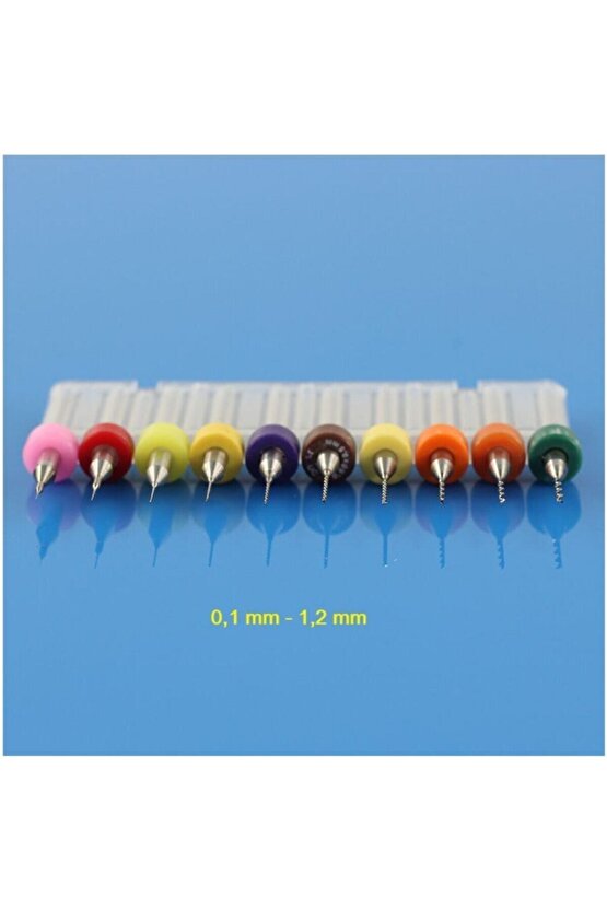 10 Parça 0.1 mm - 1.0 mm Tungsten Karbür Delme PCB Matkap Ucu