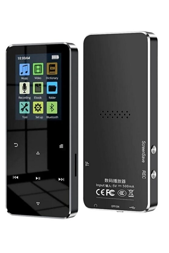 Bluetooth Lu Mp3 Mp4 Çalar Fm Radyolu Şarjlı Mp4 Player Dahili Hoparlör 8gb Hafızalı Ses Kaydı
