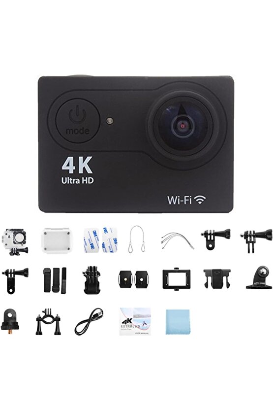 Wifi Li Aksiyon Kamera 4k Ultra Hd 1080p Spor Dalış Motorsiklet Kask Kayak Doğa Avcı Kamerası