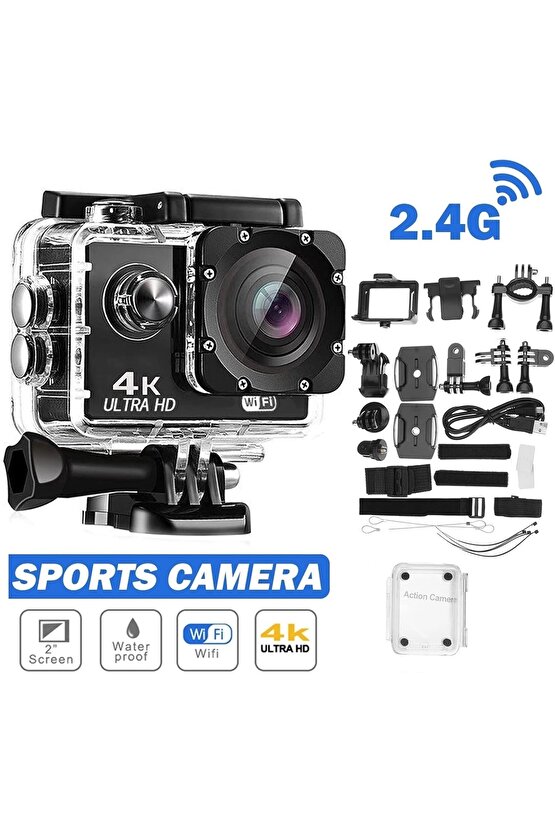 Wifi Li Aksiyon Kamera 4k Ultra Hd 1080p Spor Dalış Motorsiklet Kask Kayak Doğa Avcı Kamerası