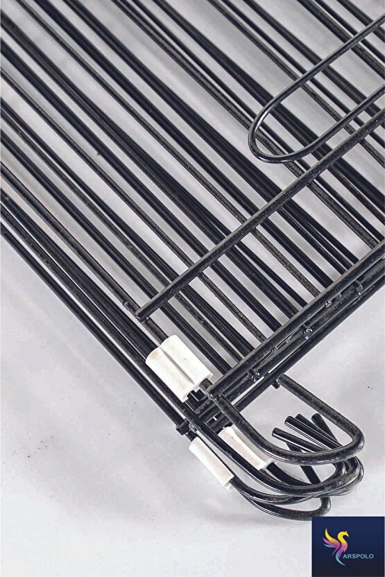 Metal Köpek Oyun Alanı 6 Parça Siyah 75x70 Katlanabilir