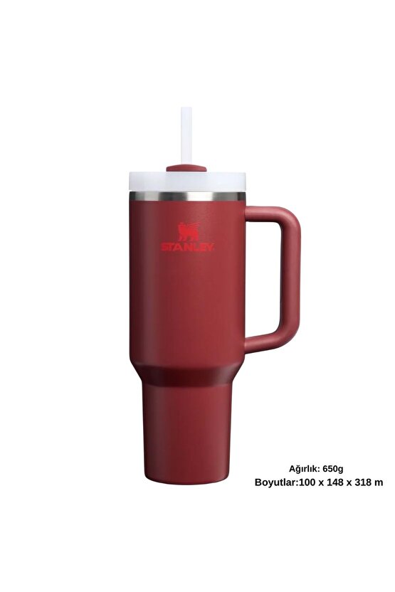 Quencher H2.O FlowState™ Tumbler Pipetli Termos 1.18L Pipetli Matara BORDO