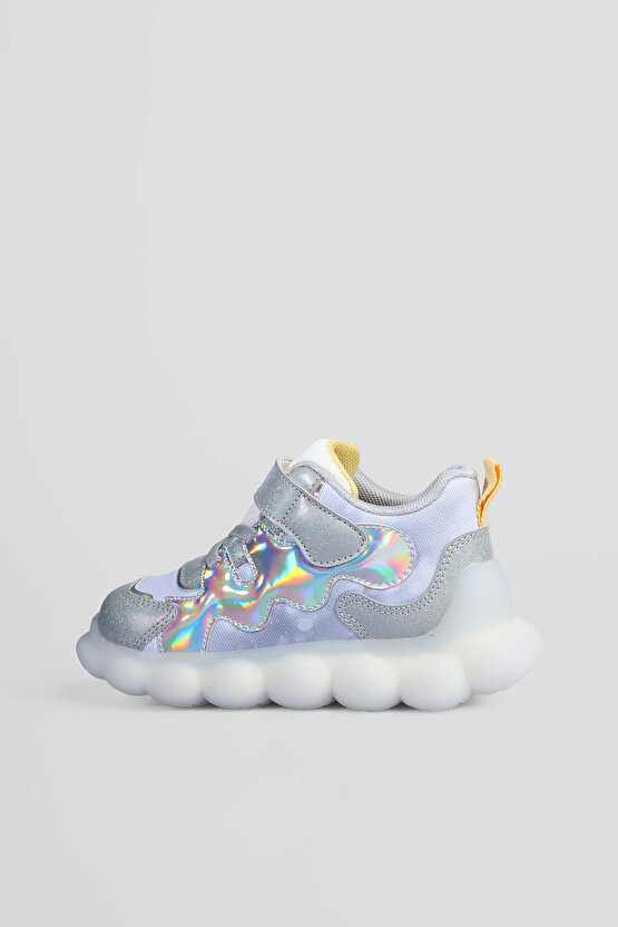 Sonya Işıklı Kız Bebek Gri Spor Ayakkabı