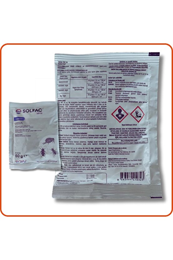 Solfac Wp 10 Toz Haşere Öldürücü | 50 gram