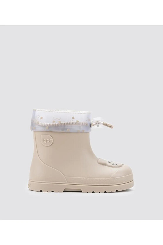 W10322 Mendi Gato Kız Çocuk Yağmur Çizmesi BEJ