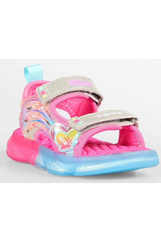 Can Ortopedik Işıklı Çocuk Sandalet FUŞYA