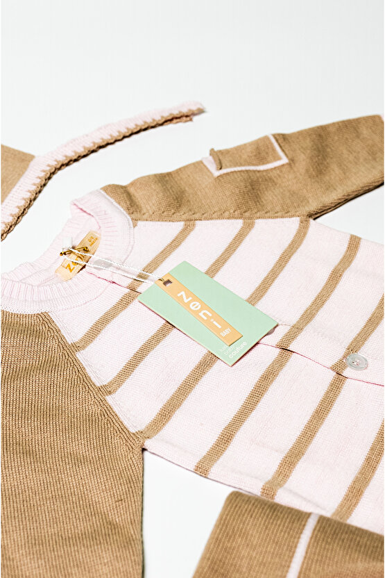 Yenidoğan 4lü Örme Triko Bebek Set