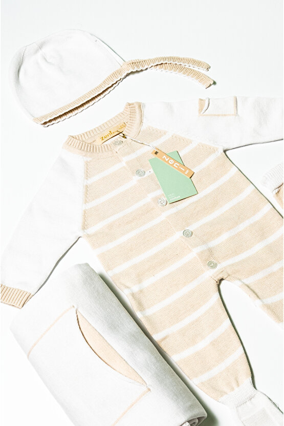 Yenidoğan 4lü Örme Triko Bebek Set