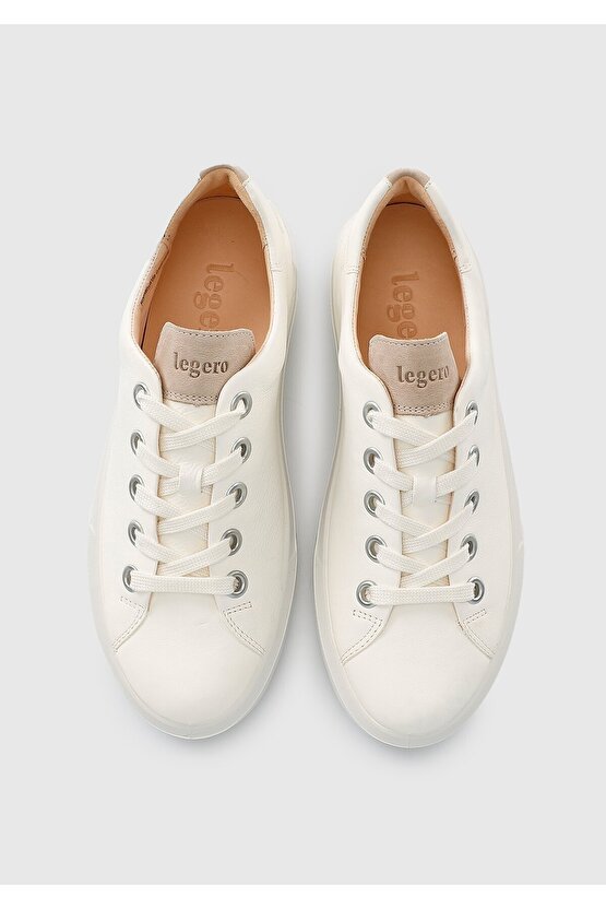 Beyaz Deri Kadın Ayakkabı