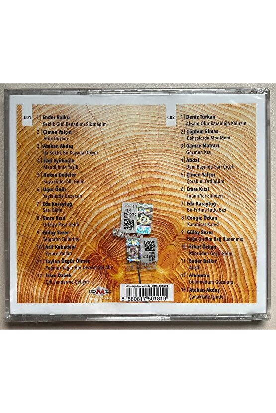 Türkülere Kalan 3 Cd 25 Sanatçı 25 Türkü (Jelatininde Sıfır Orjnal Dönem Baskı Cd)