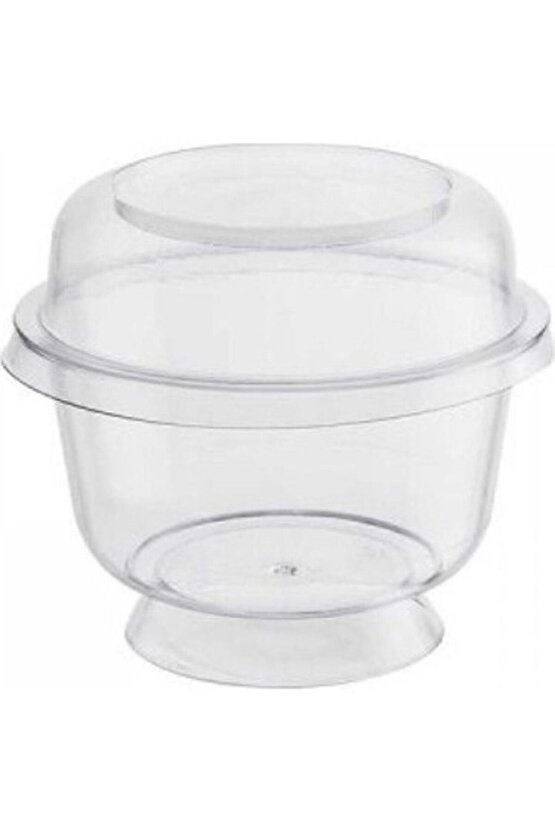 Ayaklı Tatlı Ve Sunum Kasesi Kapak 200 Ml Ps - Paket ( 25 Ad )