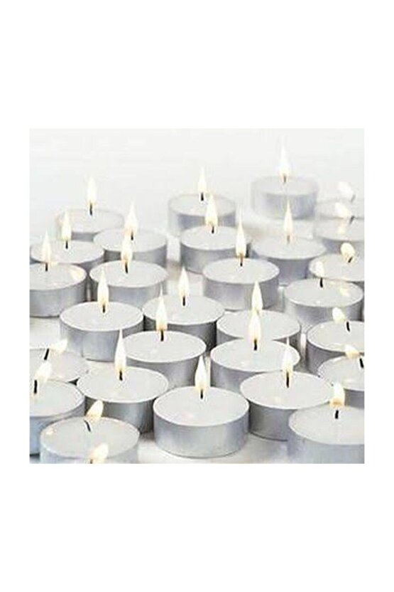 50 Li Tealight Mum Beyaz Tea Light 1 saat yanma süresi 50 Adet NoColor-639188ee