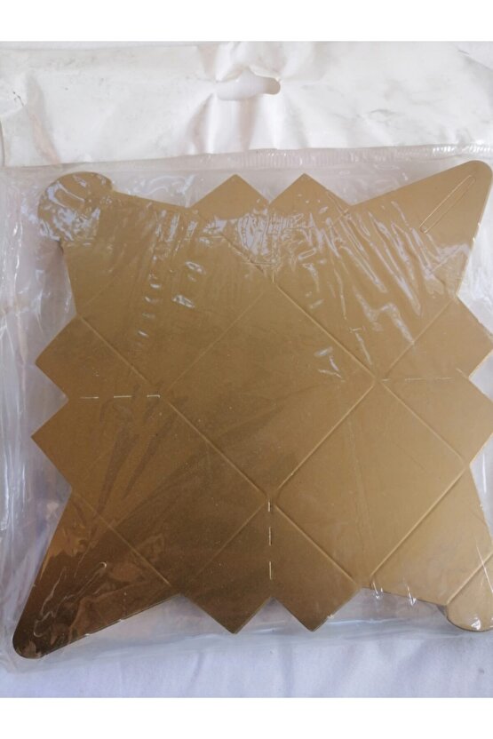 Lokum Şeker Kutusu Gold Rengi 100 Adet