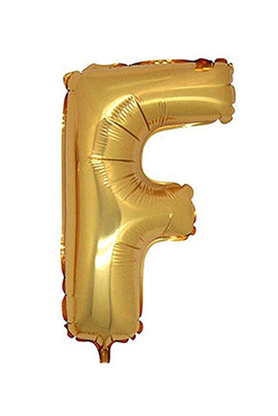 F Harf Gold Folyo Balon Harfli Balon 100 Cm Dev Boy