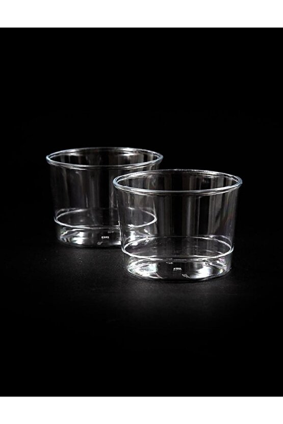 Plastik Kristal Kap 250cc Bodega 30 Adet (1 Paket) Kapaksız şeffaf