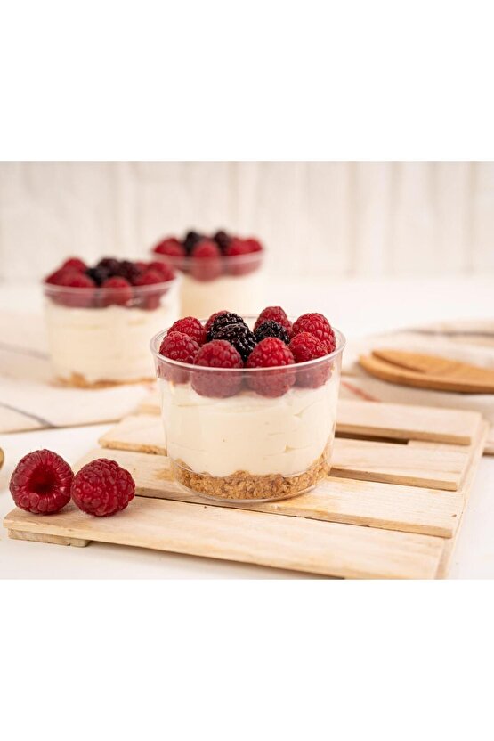 BODEGA Kapaklı Sert Plastik Kase 250 CC 10 ADET Magnolya, Sütlü Tatlı, Aşure, Salata, Meze Kasesi