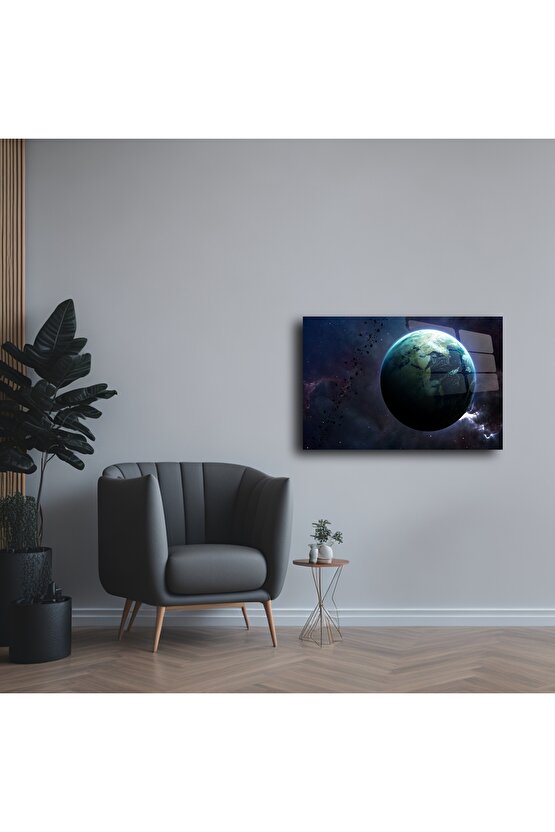 Galaksi Gezegen Kanvas Duvar Sanatı