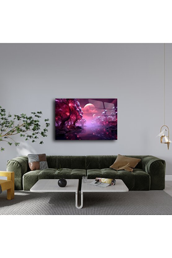 Cam Tablo Galaksi Manzarası