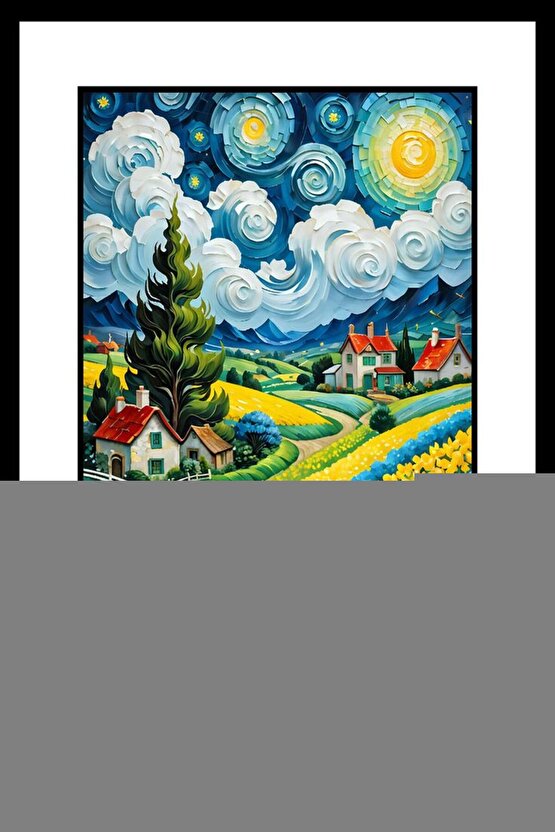 Sonbahar Yolu ve Şelale Temalı Cam Tablo