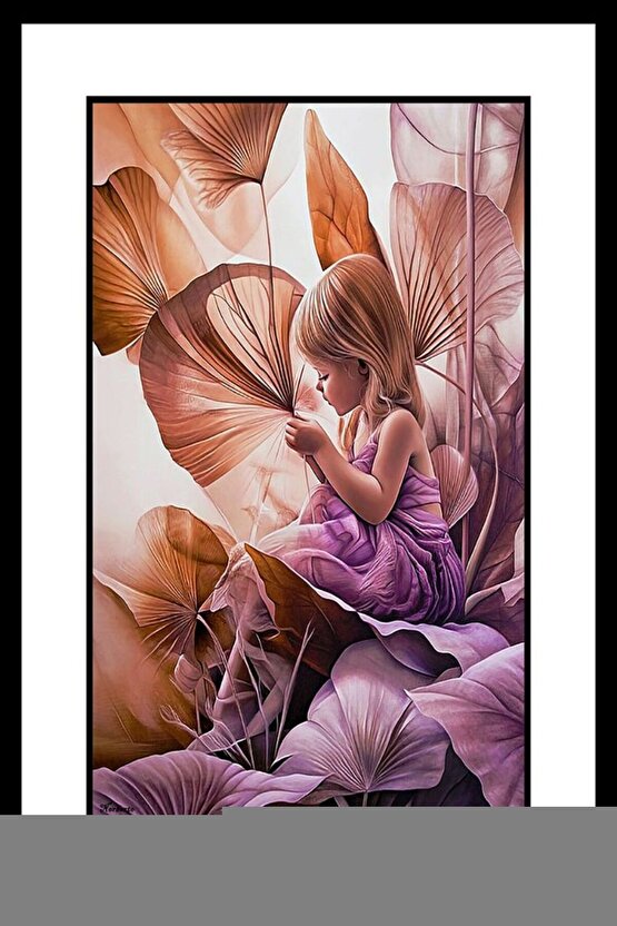 Mor ve Mavi Çiçekli Cam Tablo