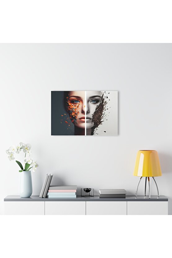 Kadın Model Cam Tablo Duvar Dekoru 14