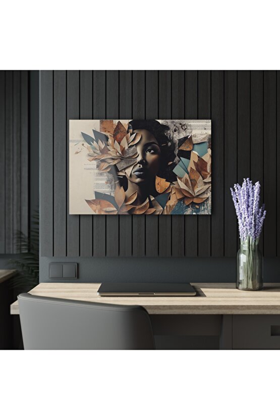 Kadın Model Cam Tablo Duvar Dekoru 1