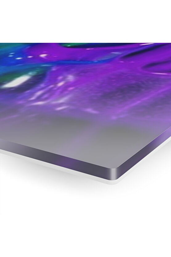 Gökkuşağı Damlalar Cam Tablo Duvar Dekoru