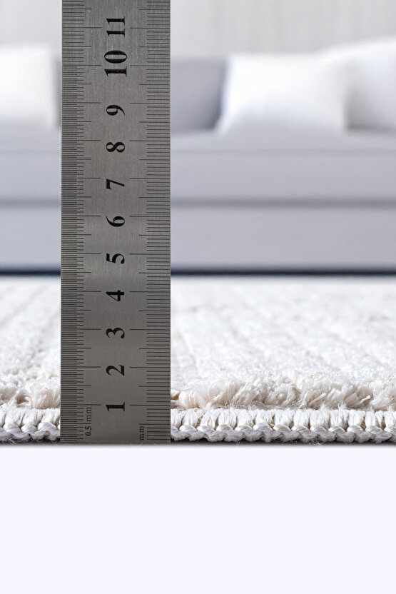 Yalın Bukle Salon Halısı Hav Vermez Mutfak Halısı Çocuk Odası Halısı Koridor 5579 KREM