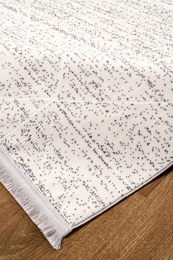 Bambu Saten Halı Kilim Salon Mutfak Koridor Yolluk Dokuma Makine Halısı Petra 2 Gri