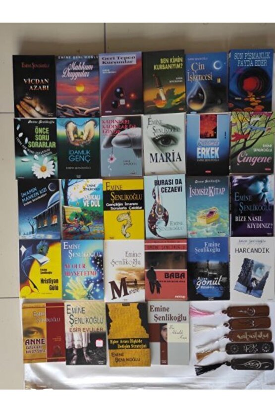 Emine Şenlikoğlu 28 Kitap Seti+5 Adet Ahşap Ayraç Hediyeli