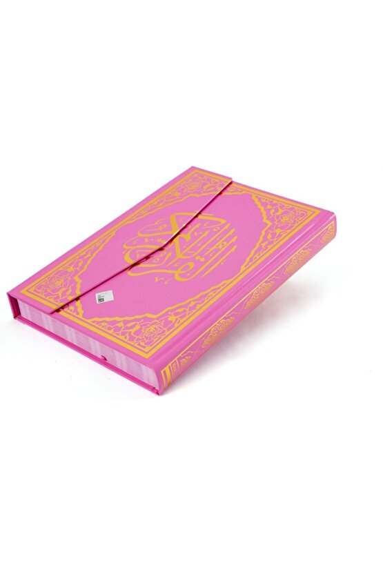 Orta Boy Kuran-ı Kerim (4 Renk) Gül Desenli Pembe Renk