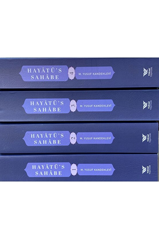 Hayat’üs Sahabe M.yusuf Kandehlevi Hayatüs Sahabe 4 Cilt Takım Kutulu 14x21 Cm Öğrenci Boy