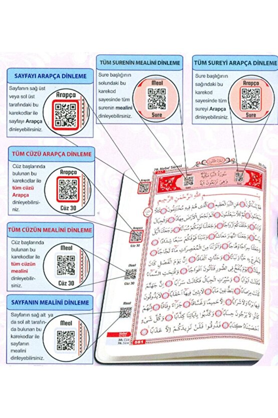 Bilgisayar Hatlı Kabe Motifli Kuranı Kerim - Cami Boy