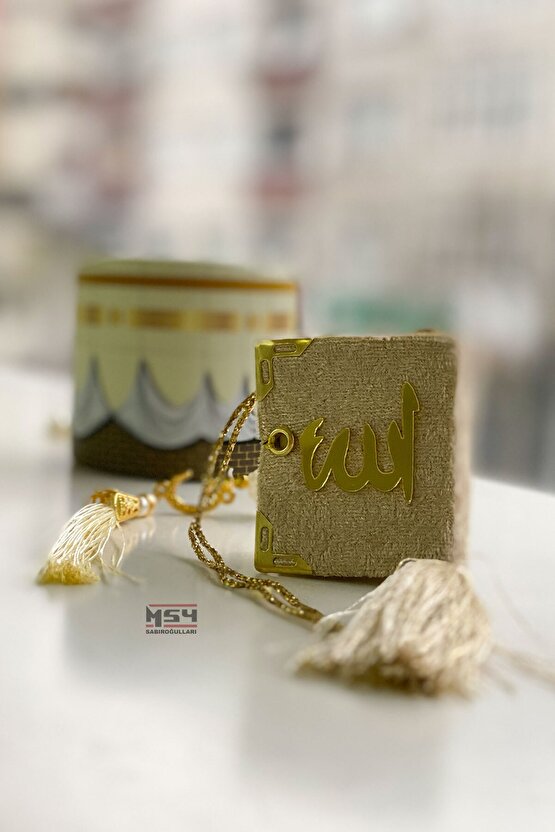 10 Adet Kabe Desenli Mini Kutu Tesbih Seti Hediyelik