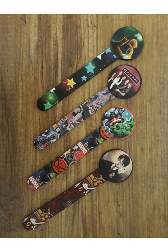 Harry Potter-Blackpink-Marvel-Küçükprens Ahşap Kitap Ayracı Seti