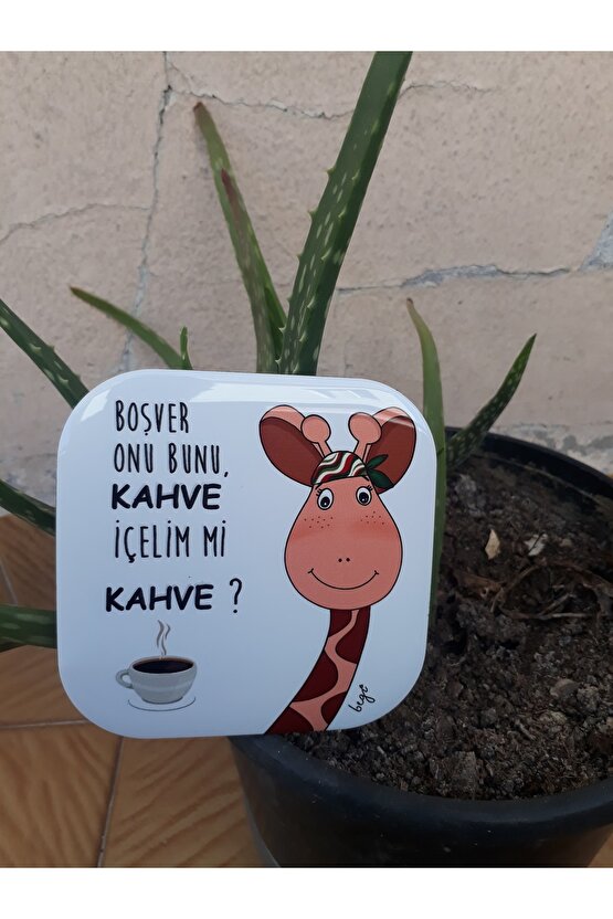 10x10 Cm Damla Kaplamalı Metal Bardak Altı Seti 4lü