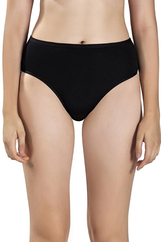 Kadın Pamuklu Likralı Yüksek Bel Külot 652- 12 Adet