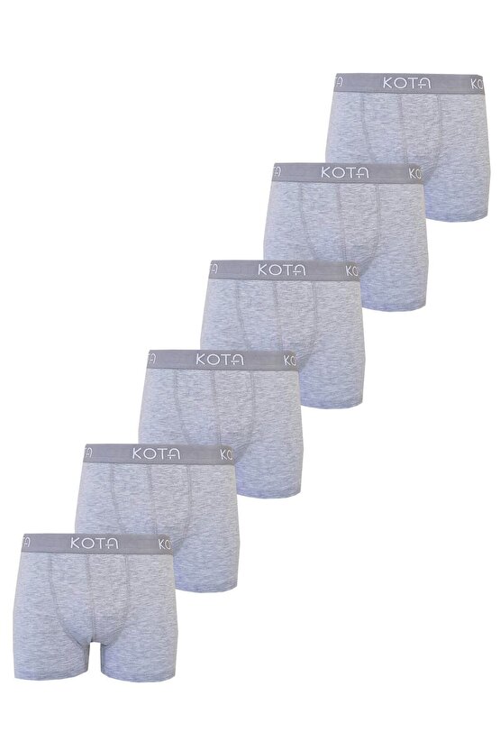 6lı Erkek Likralı Boxer Pamuklu Esnek Rahat Renkli Paçalı