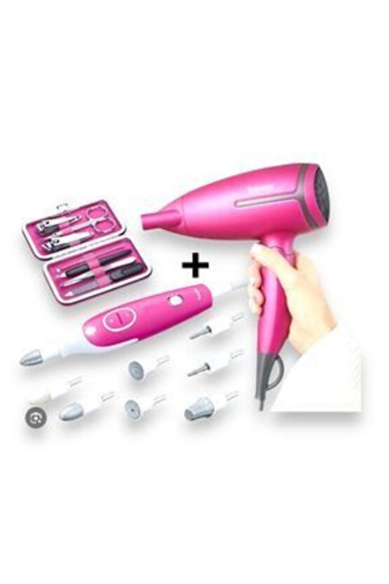 Seti + HC 25 Katlanabilir Saç Kurutma MakinasıMp44 Manikür Pedikür