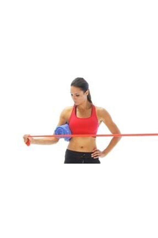 Pilates Bandı Direnç Lastiği 1,5 MetreKırmızı Egzersiz