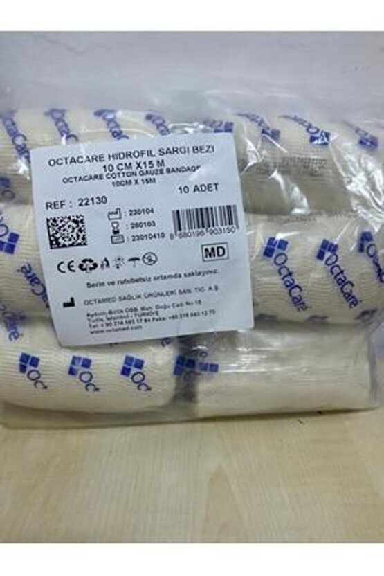 10 CM X 15 M 10lu PAKET HİDROFİL SARGI BEZİ