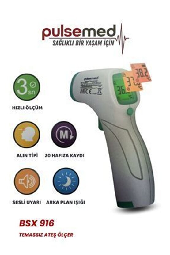 Kızılötesi Alın Tipi Ateş ÖlçerBsx916 Temazsız