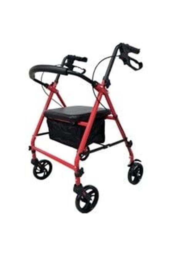 Rr-01 Katlanabilir Rolatör Kırmızı – Yeni